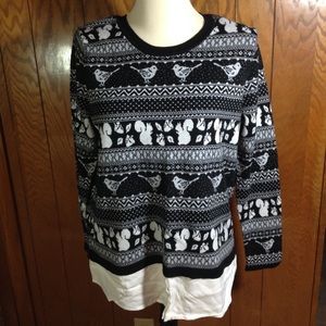 Bass: Soft Layered Sweater in Black Combo